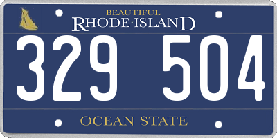 RI license plate 329504