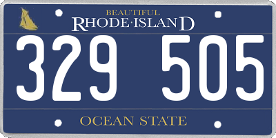 RI license plate 329505