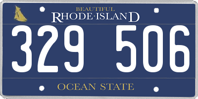 RI license plate 329506