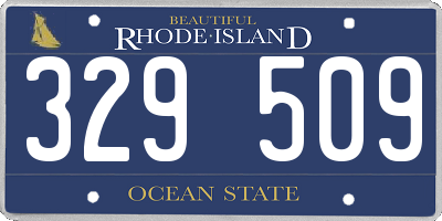 RI license plate 329509