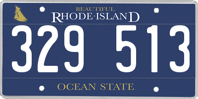RI license plate 329513