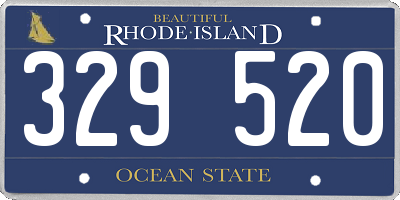 RI license plate 329520