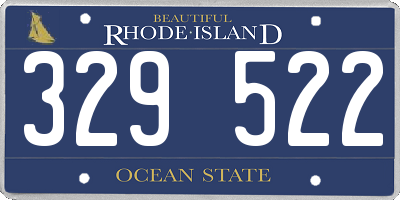 RI license plate 329522