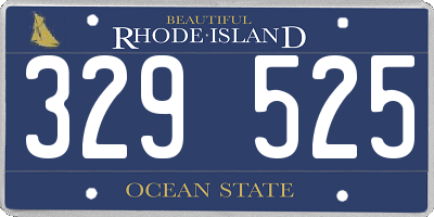 RI license plate 329525