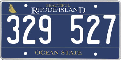RI license plate 329527