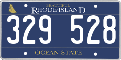 RI license plate 329528
