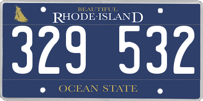 RI license plate 329532