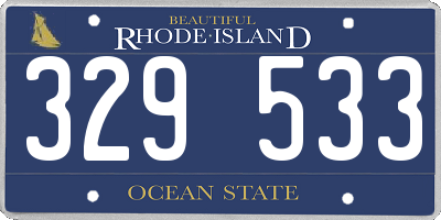 RI license plate 329533