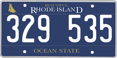 RI license plate 329535