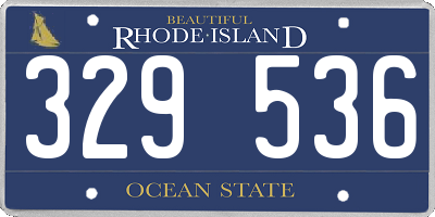RI license plate 329536