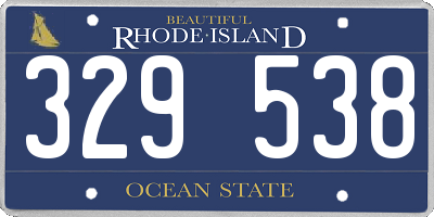 RI license plate 329538