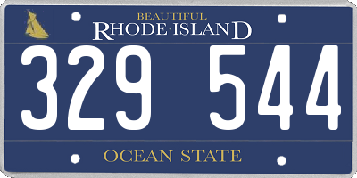 RI license plate 329544