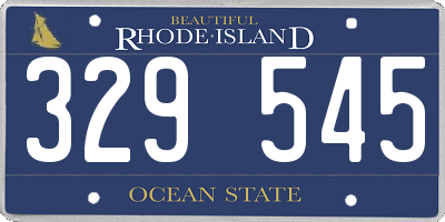 RI license plate 329545