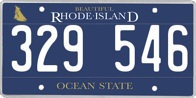 RI license plate 329546
