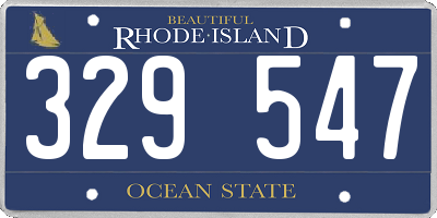 RI license plate 329547