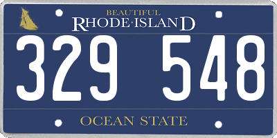 RI license plate 329548