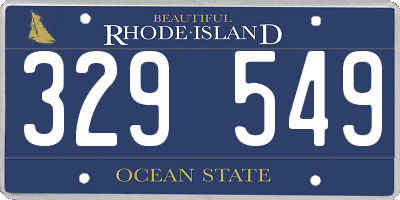 RI license plate 329549