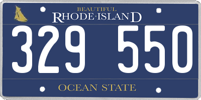 RI license plate 329550
