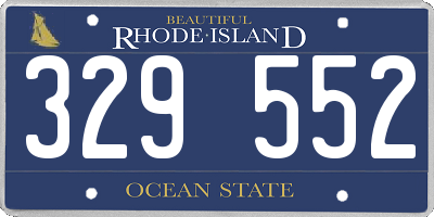 RI license plate 329552