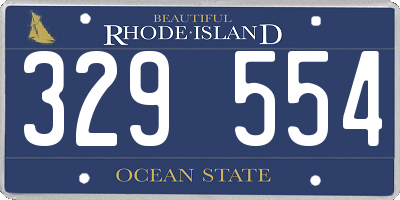 RI license plate 329554