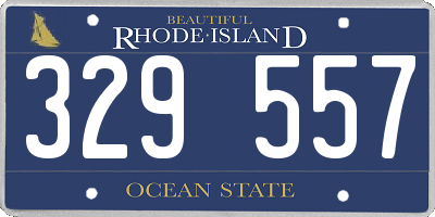 RI license plate 329557