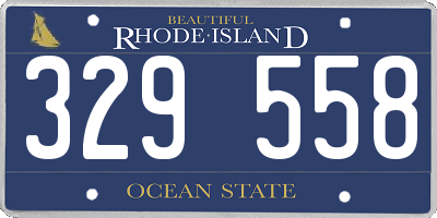RI license plate 329558