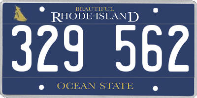 RI license plate 329562