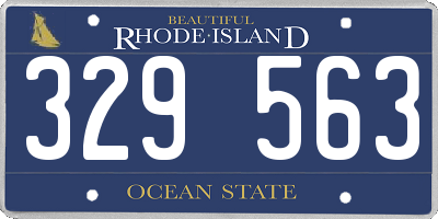 RI license plate 329563