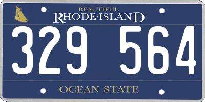 RI license plate 329564