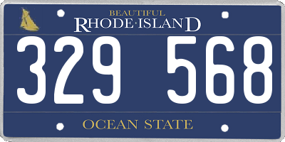 RI license plate 329568