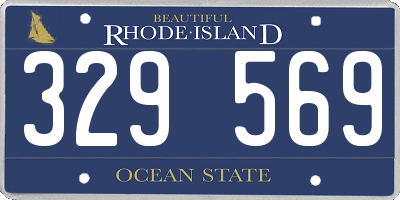 RI license plate 329569