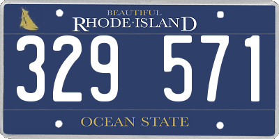 RI license plate 329571