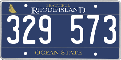 RI license plate 329573