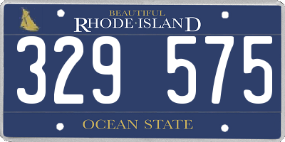 RI license plate 329575