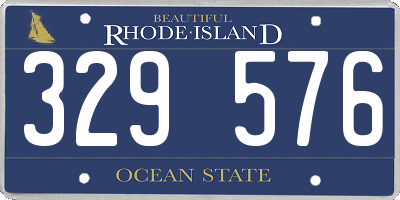 RI license plate 329576