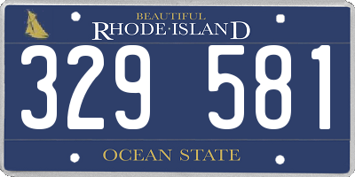 RI license plate 329581