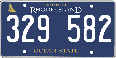 RI license plate 329582