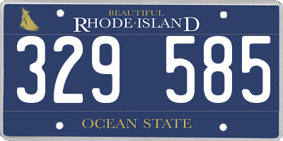RI license plate 329585