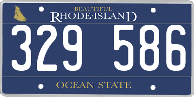 RI license plate 329586