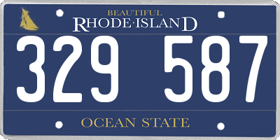 RI license plate 329587