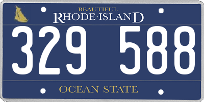 RI license plate 329588