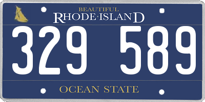 RI license plate 329589