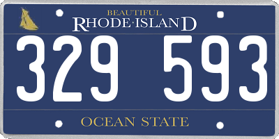 RI license plate 329593
