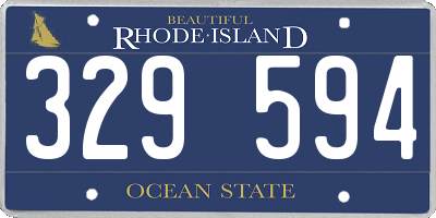RI license plate 329594