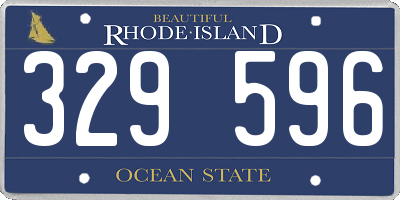 RI license plate 329596
