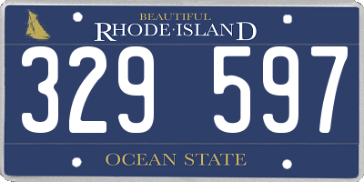 RI license plate 329597