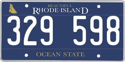 RI license plate 329598