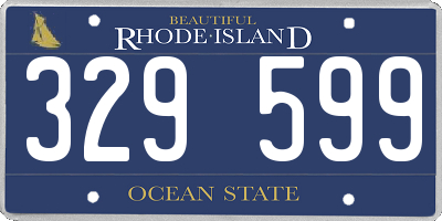 RI license plate 329599