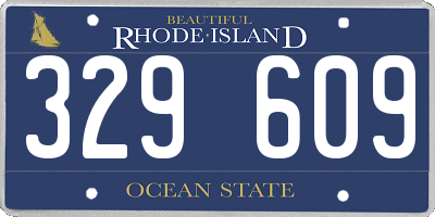 RI license plate 329609