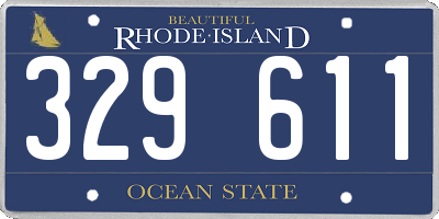 RI license plate 329611